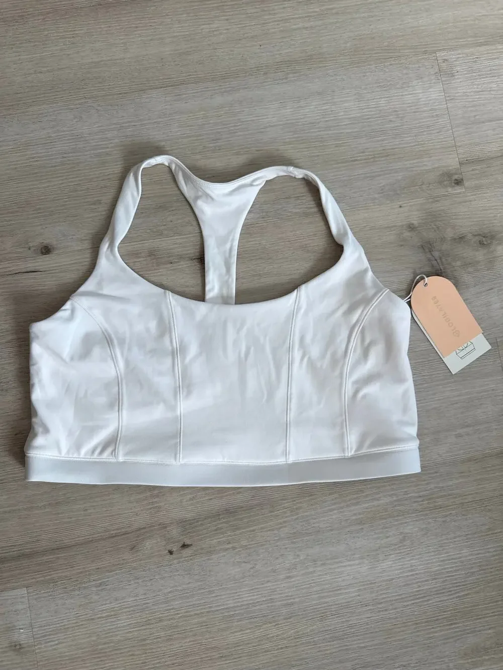 NWT Blogilates Princess Bra in Sugar Swizzle White Athletic Size 3X